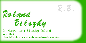 roland bilszky business card